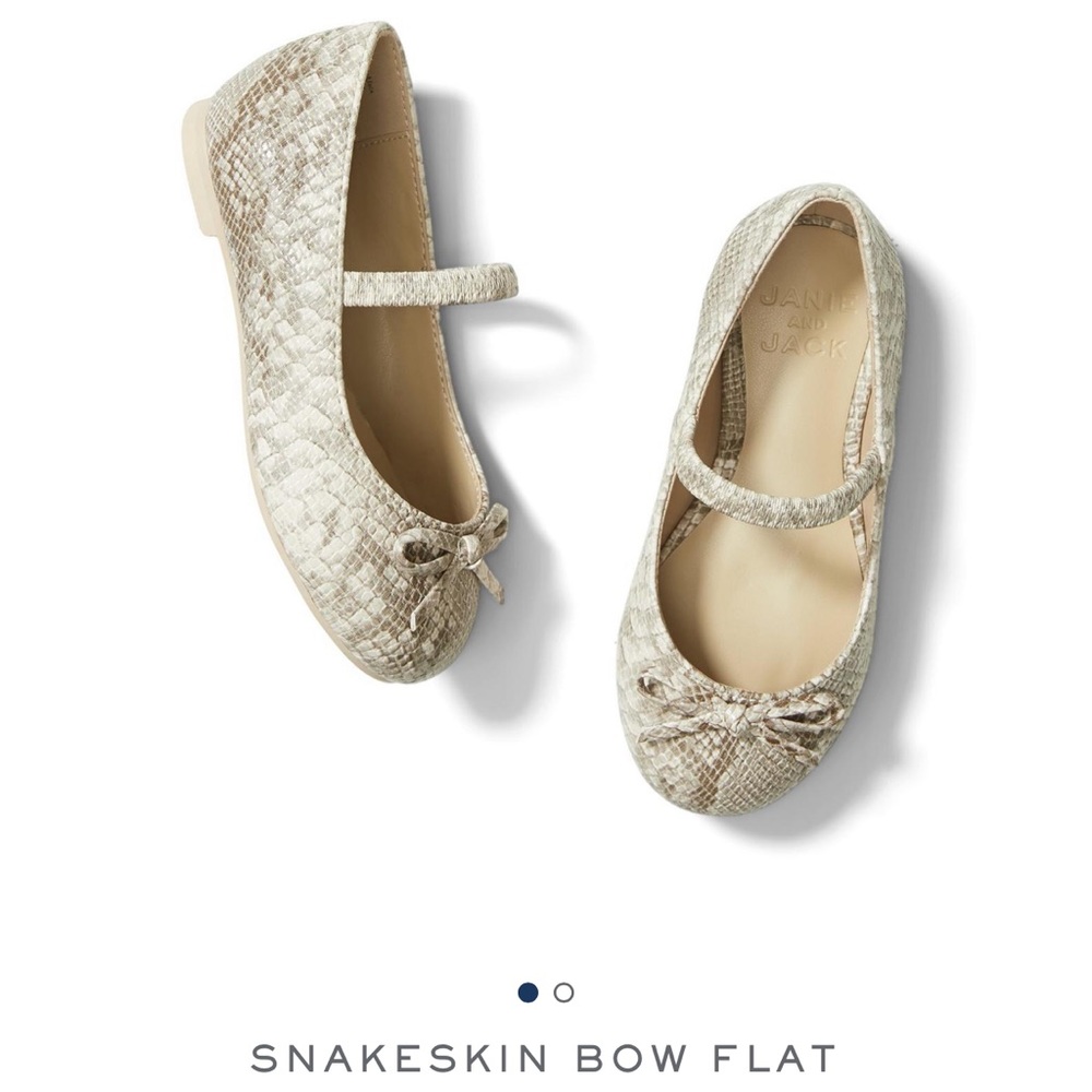 Janie and Jack baby girl size 6 snake print ballerina flat - only worn once!